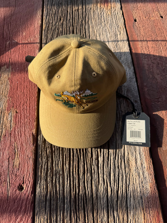 FILSON DRY TIN LOW-PROFILE LOGGER CAP GOLDEN TAN/DEER NWT 20263610 1St