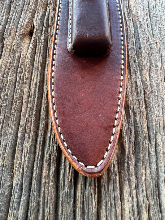 New Randall Sullivans by Gutcher Leather Knife Sheath for a Dealer Special Model 12-8C Small Sasquatch with Sharpening Stone.