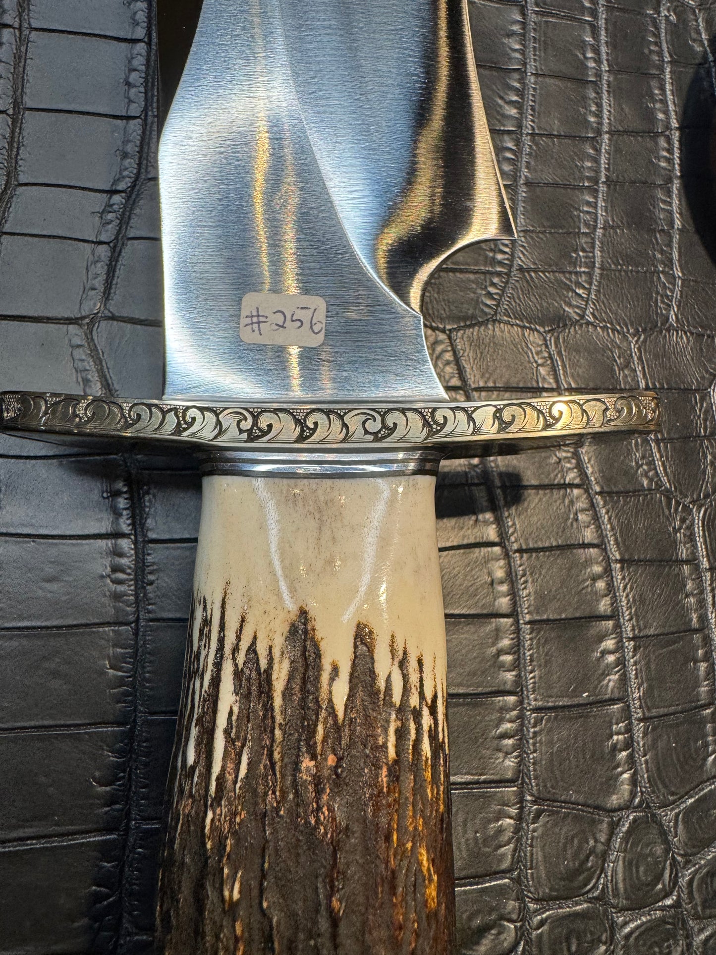 New Randall Knife Large Sasquatch with Killer Stag Purdue Engraved Nickel Silver Hilt + Buttcap