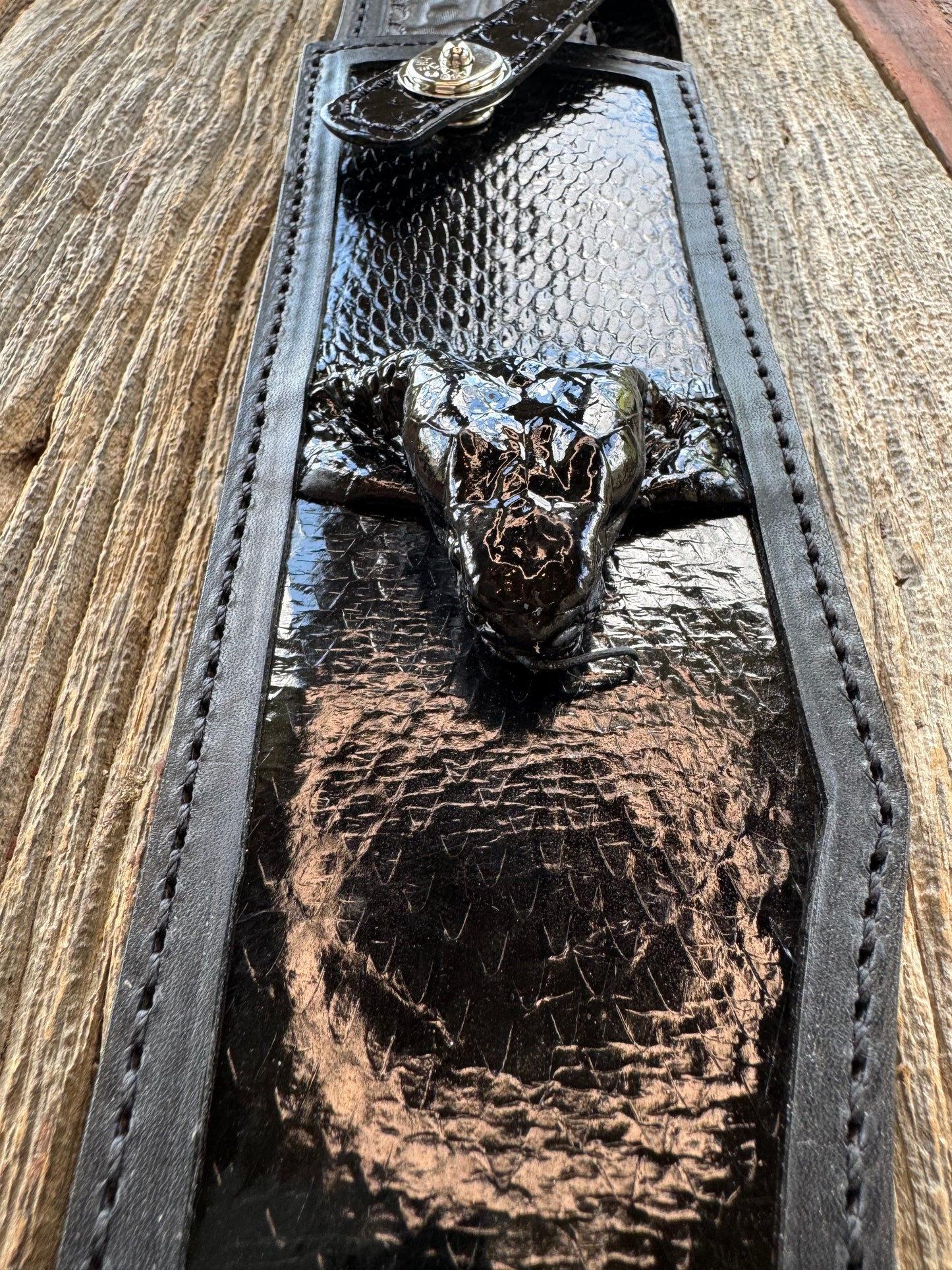 Randall Model 12-11 Smithsonian “Smitty” Sheath in Exotic Black Cobra from Treeman.