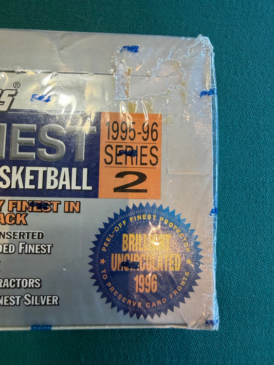 1995-1996 Topps Finest Series 2 Basketball Hobby Box - Factory Sealed 24 packs per box, 5 cards per pack.