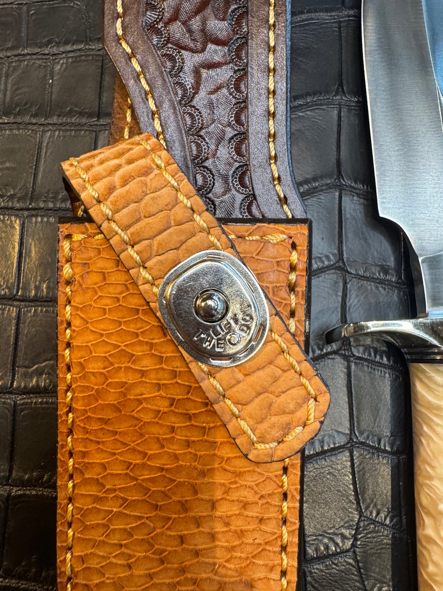 Randall Model 23 Sheath Straight Hilt in Exotic Beaver Tail by Treeman. (Sheath only)