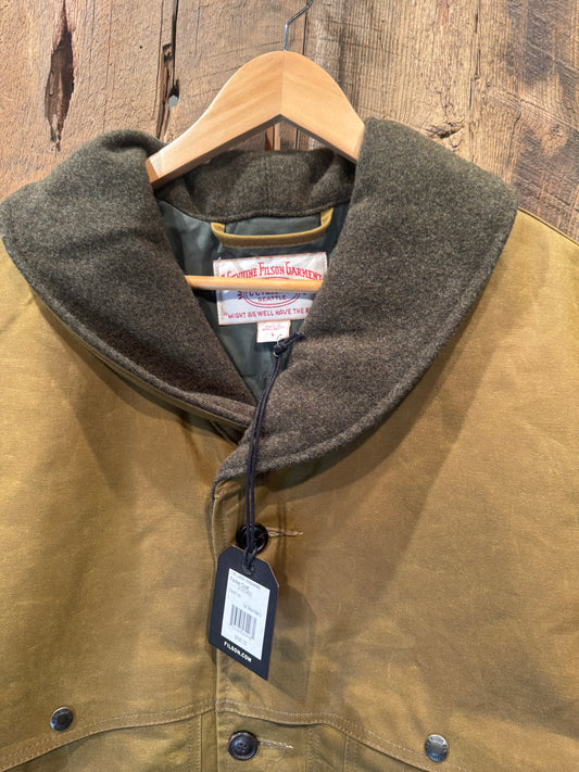 NWT FILSON TIN CLOTH INSULATED PACKER COAT DARK TAN LARGE NWT 20263400