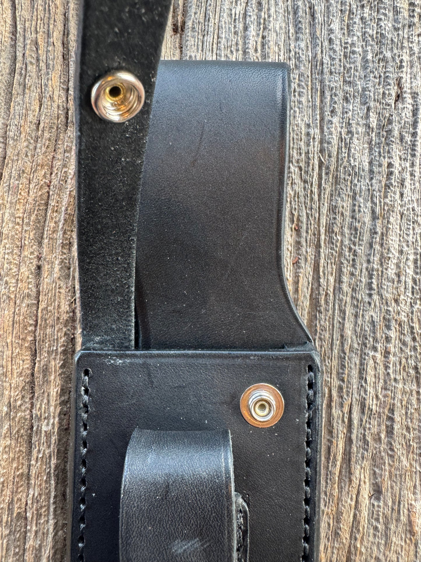 New Randall Sullivans by Gutcher Black Leather Knife Sheath Model 19-5 with Sharpening Stone.