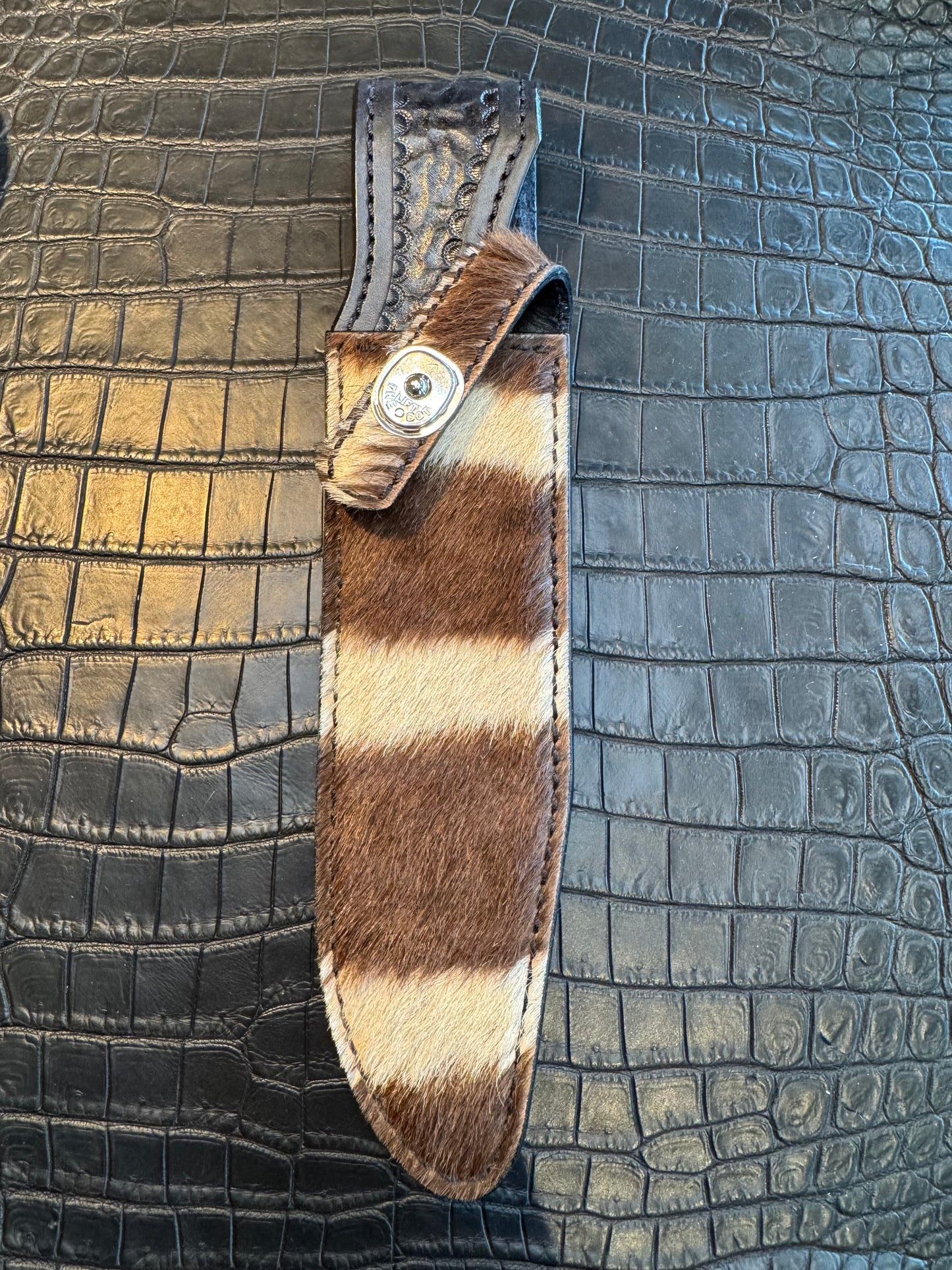 Randall Model 1-7 Exotic Sheath in Zebra by Treeman.