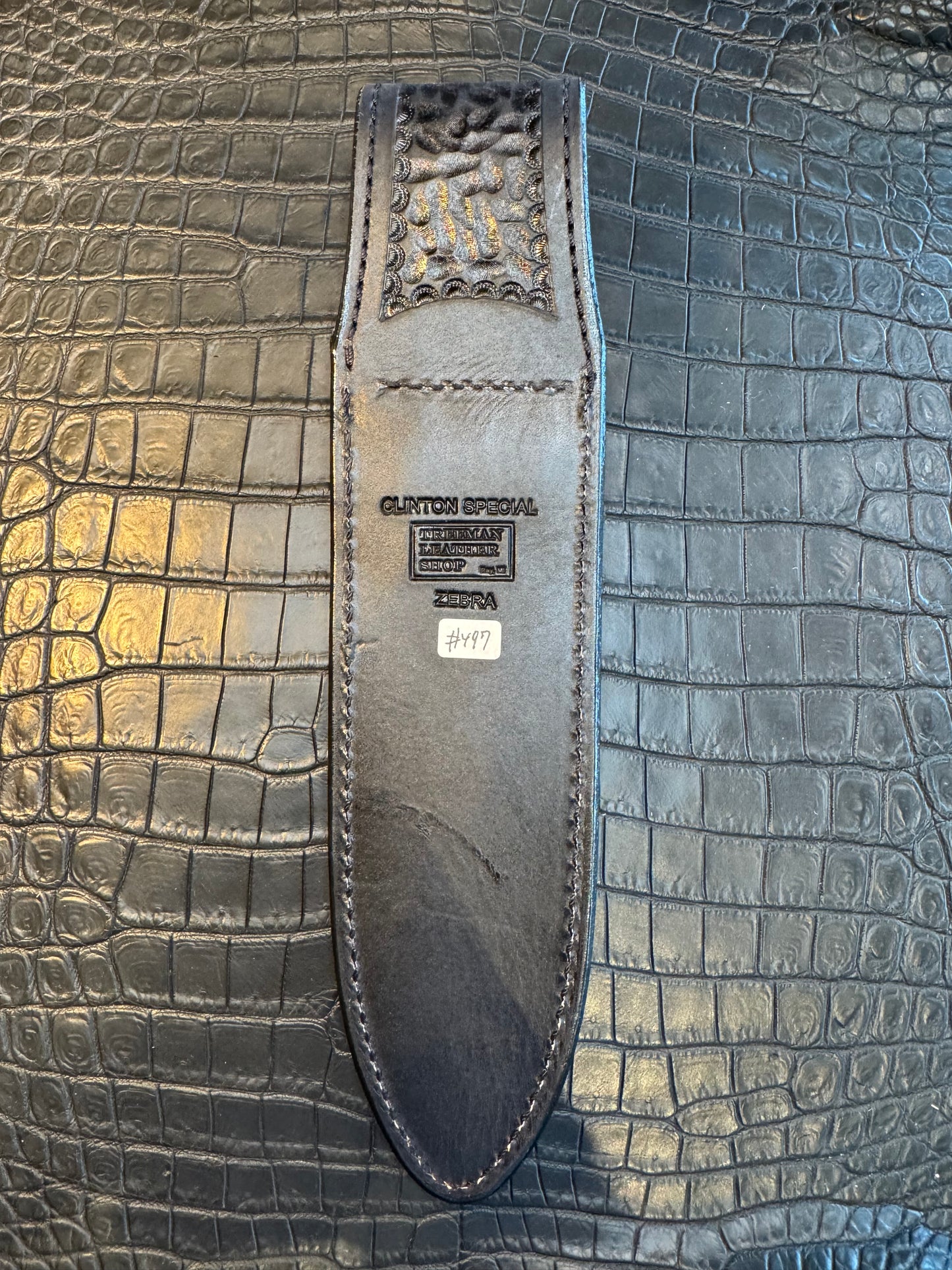Randall Model Clinton Special TC Exotic Sheath in Zebra by Treeman.