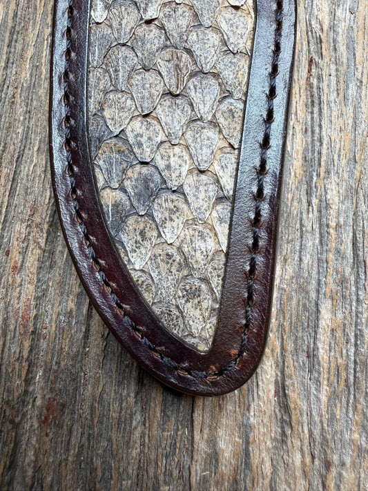 Randall Model 1-6 with Western Diamondback RattleSnake skin from Treeman Sheaths.
