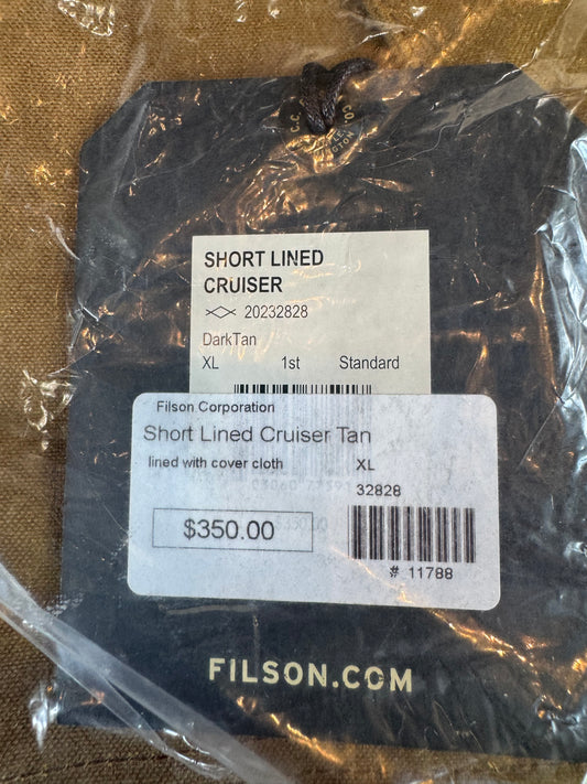 NWT Filson Short Lined Cruiser X Large in Castor Gray #20232828 Imported New Color