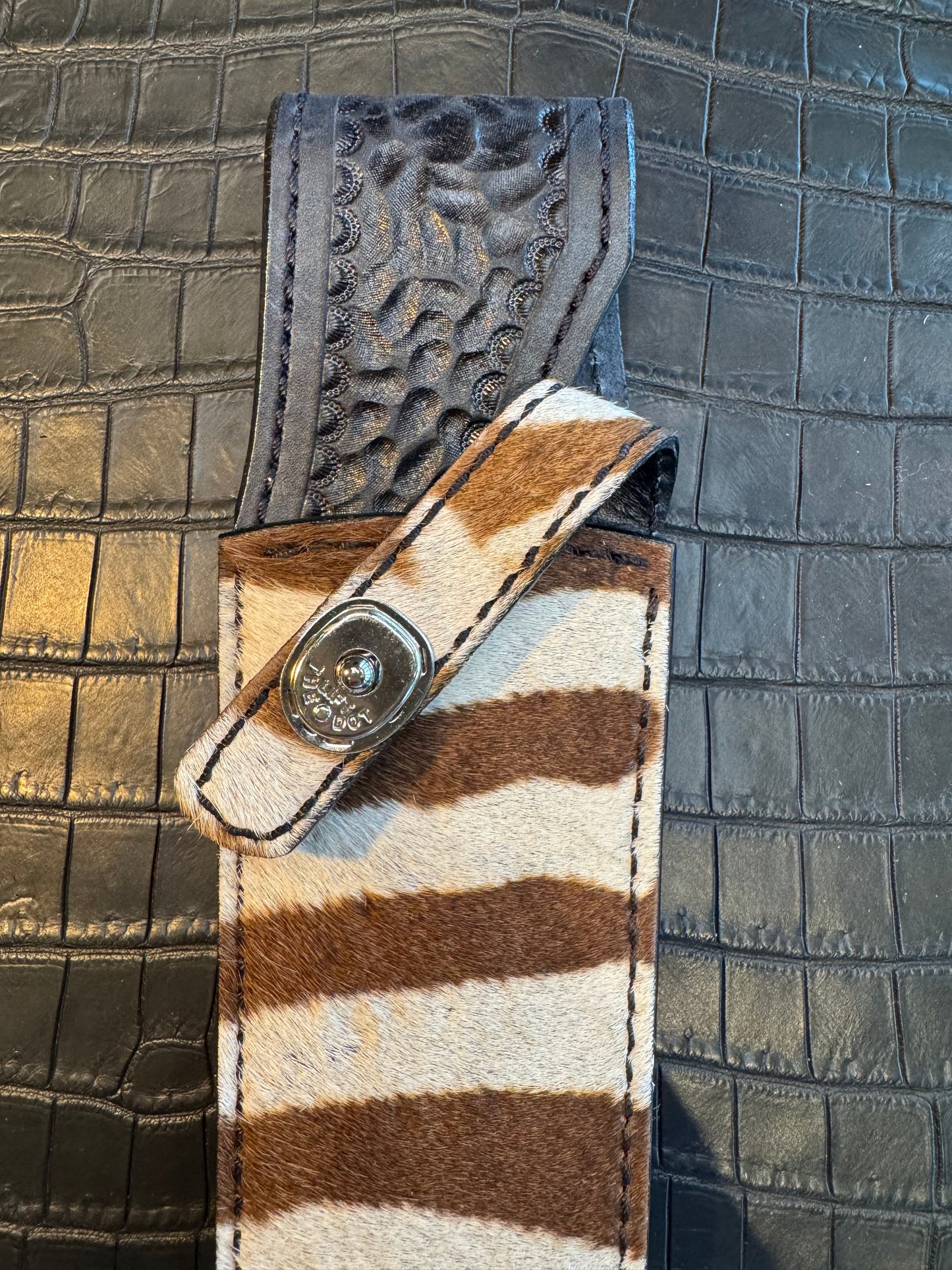 Randall Model Clinton Special TC Exotic Sheath in Zebra by Treeman.