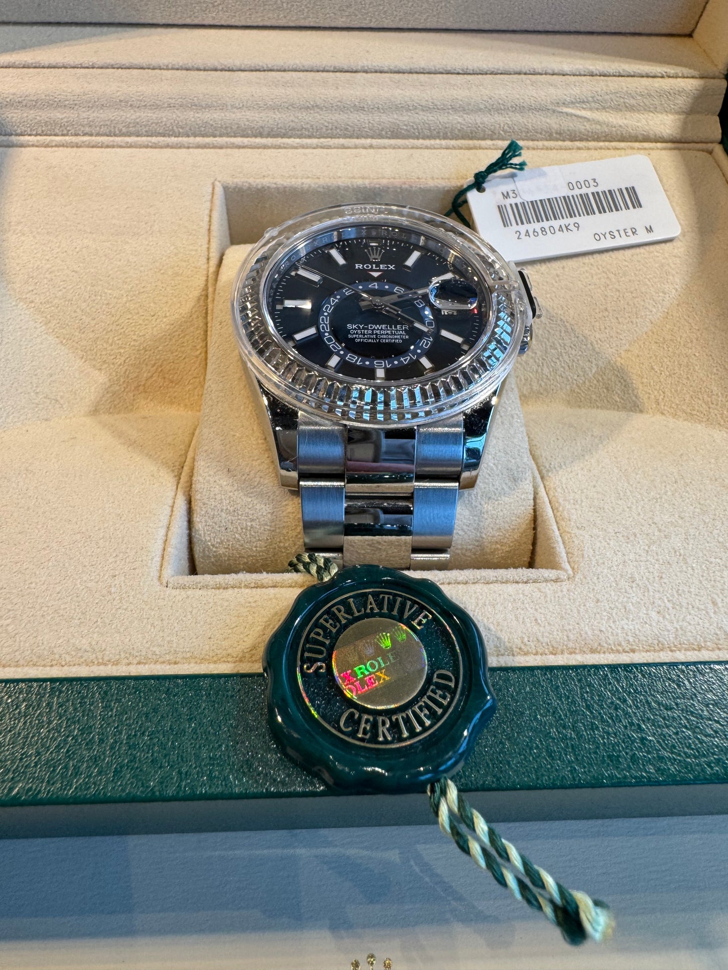2017 Rolex Skydweller 42mm, Blue Dial Oyster Bracelet Box + Papers Model # 326934 lightly worn.
