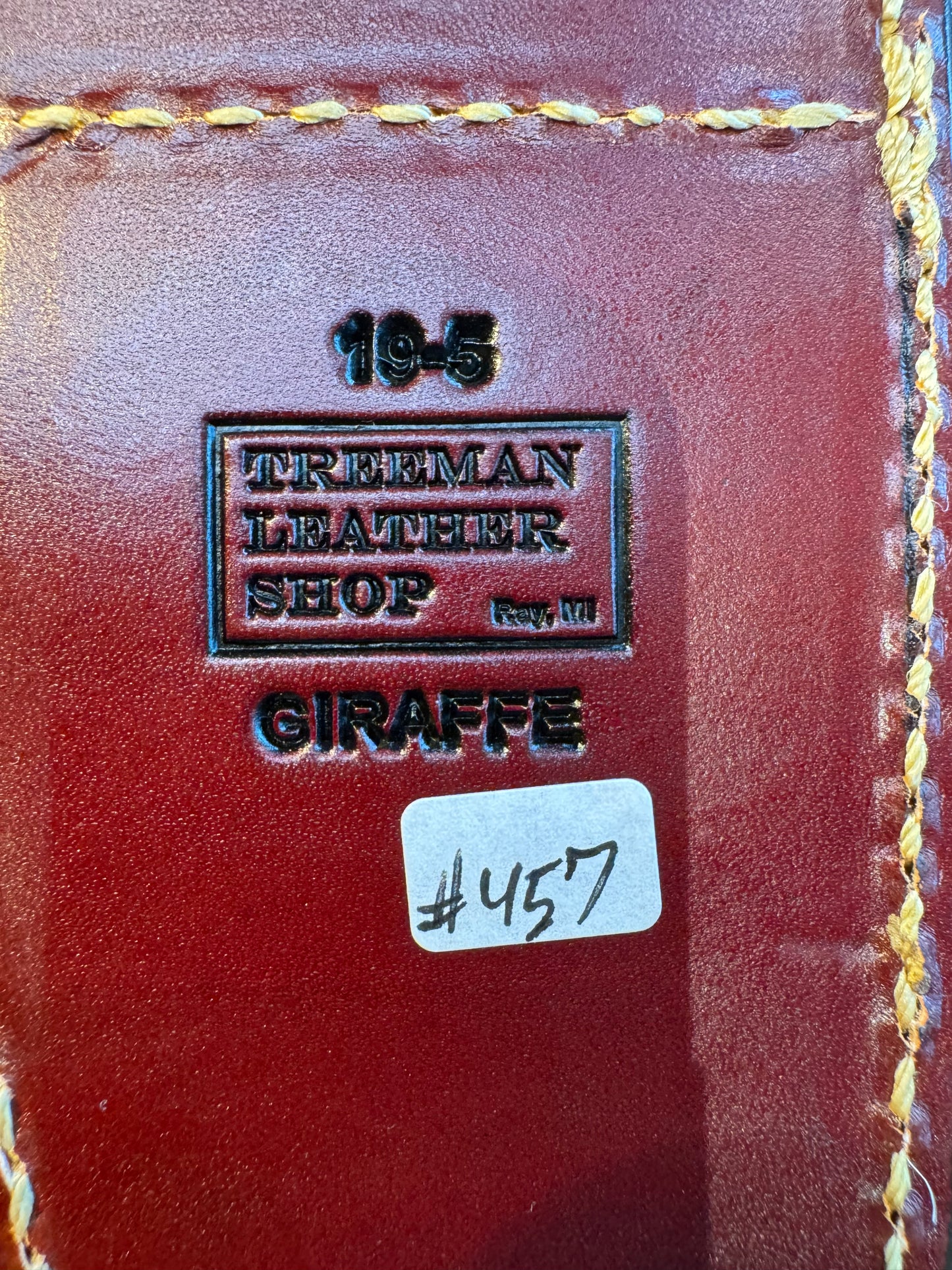 Randall Model 19-5 Exotic Giraffe Skin Sheath from Treeman.