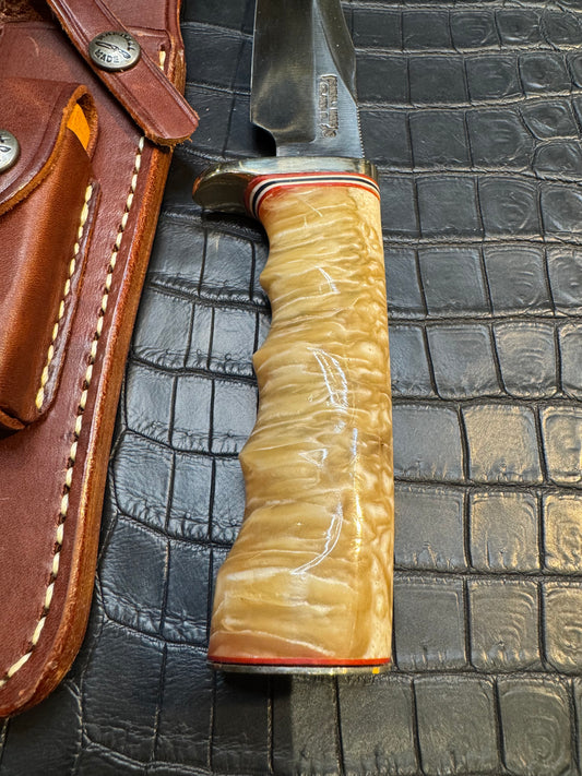 Nice Randall Model 12-6 Musk Ox Finger Grooves Stainless Steel NSH