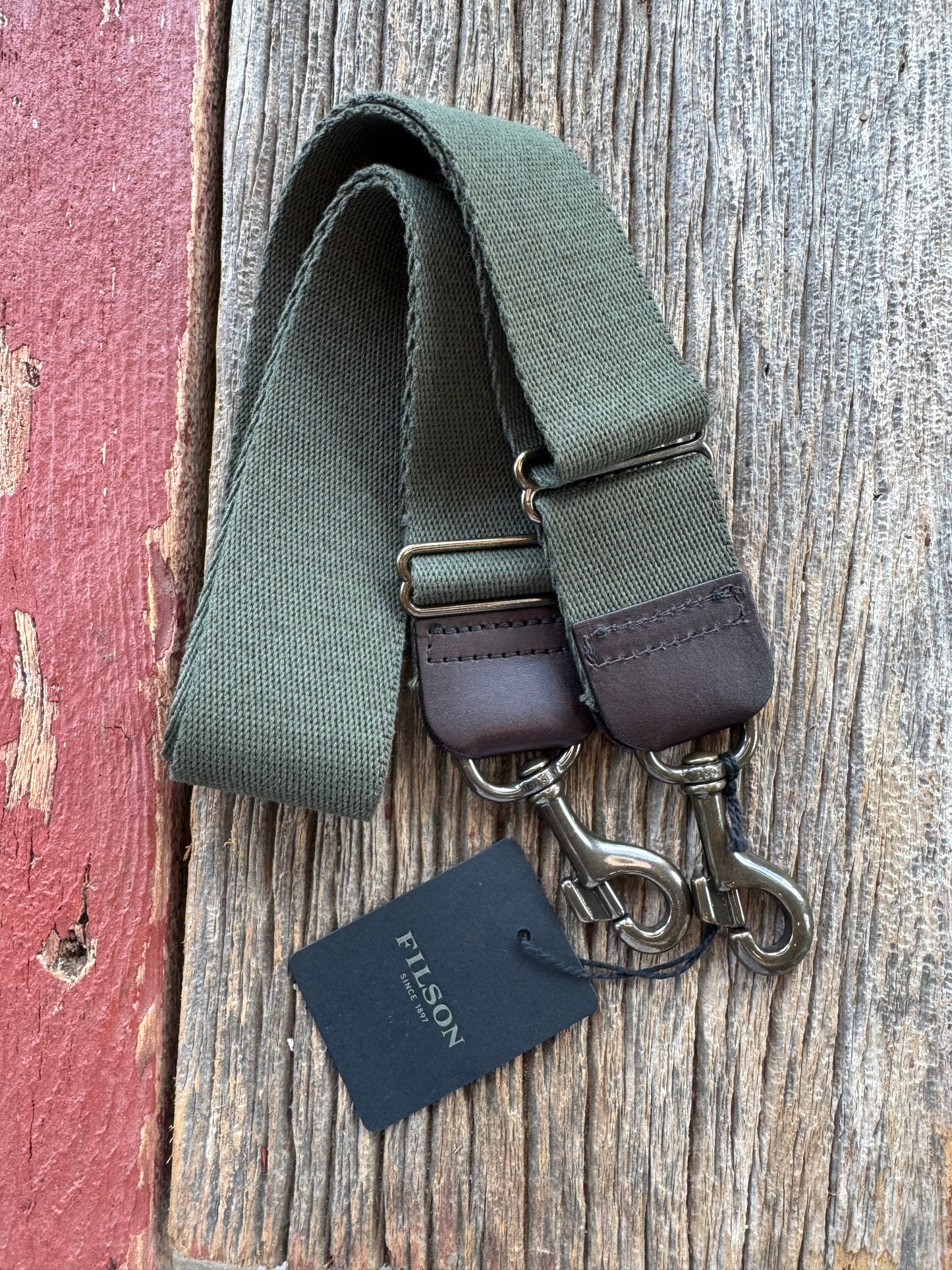 NWT Filson 24/48 Hour Cotton Webbing Strap # 20166784 Otter Green Made in USA