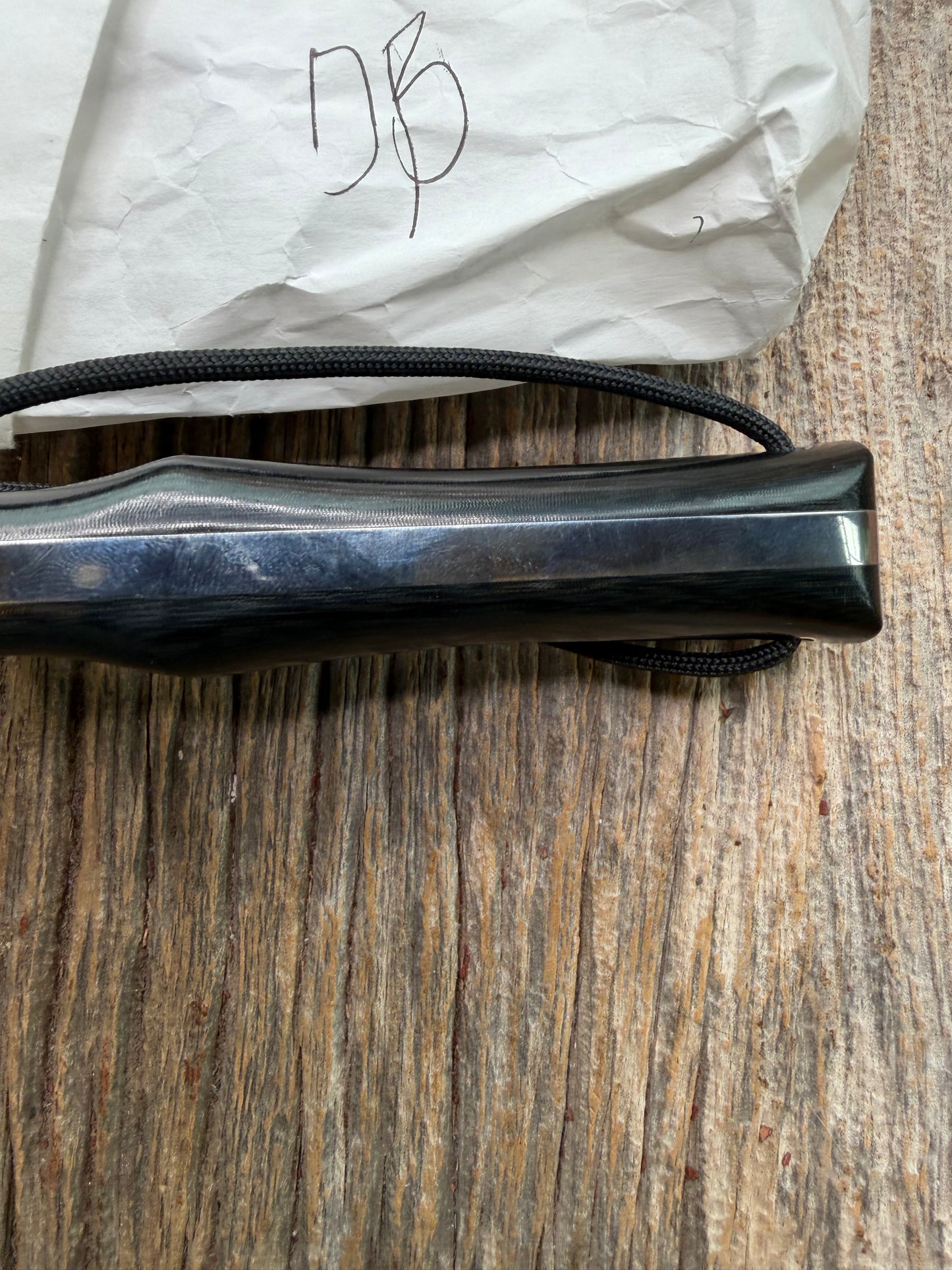 New in Paper Randall Model 16 SP#1 Special fighter with a Black Micarta handle. SS blade, Nickel silver Double hilt. Lanyard. Brown leather sheath.