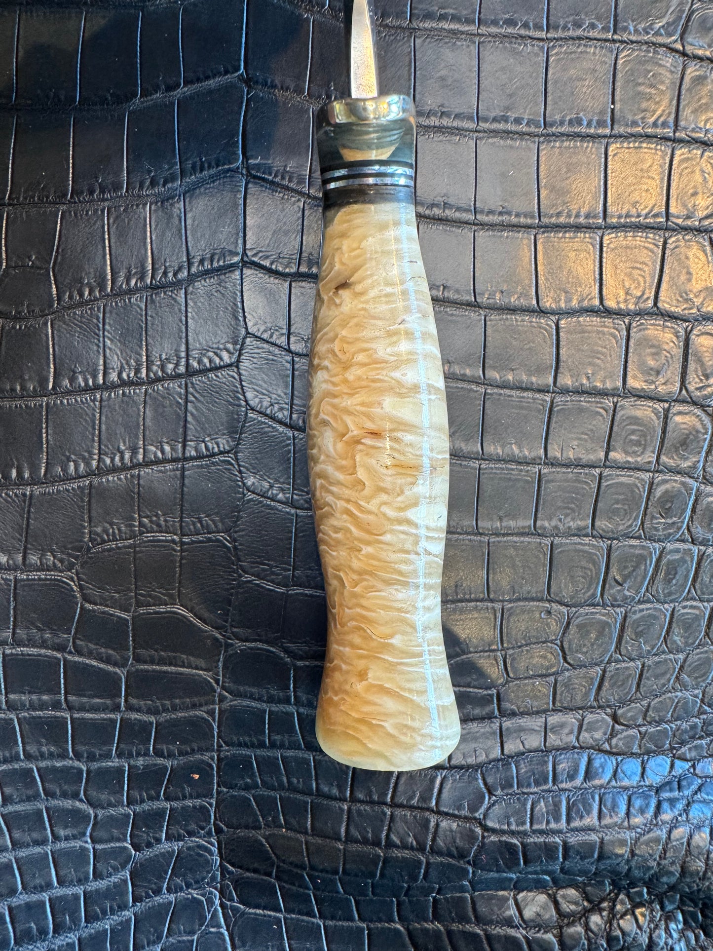 Randall Model 2-8 in Musk Ox. Giant gorgeous piece of Musk Ox with a natural end. Nickel Silver Hilt