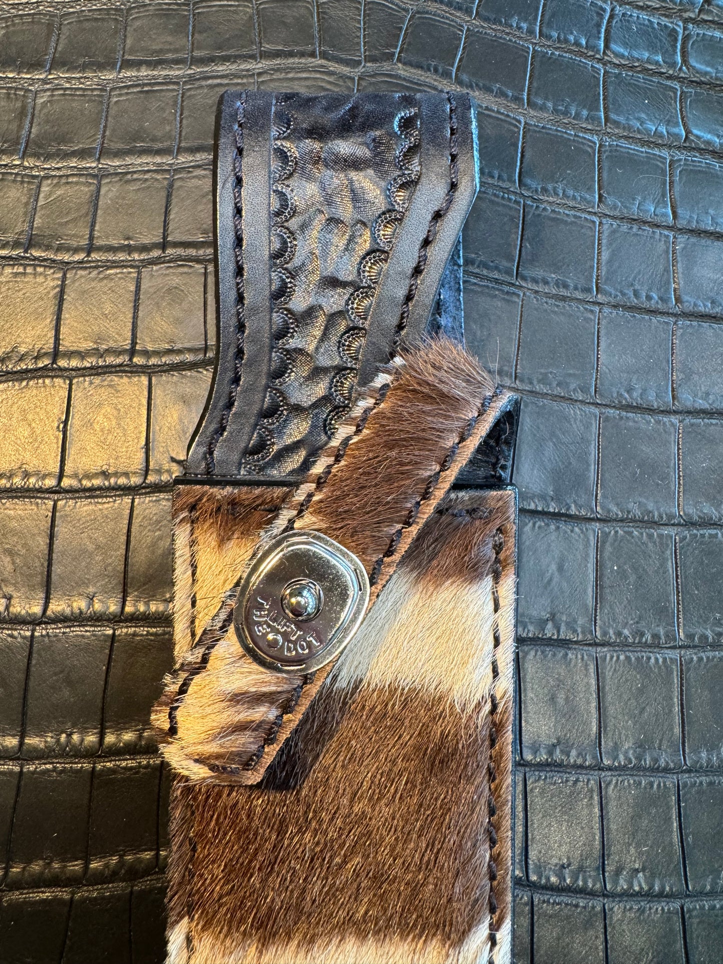 Randall Model 1-7 Exotic Sheath in Zebra by Treeman.