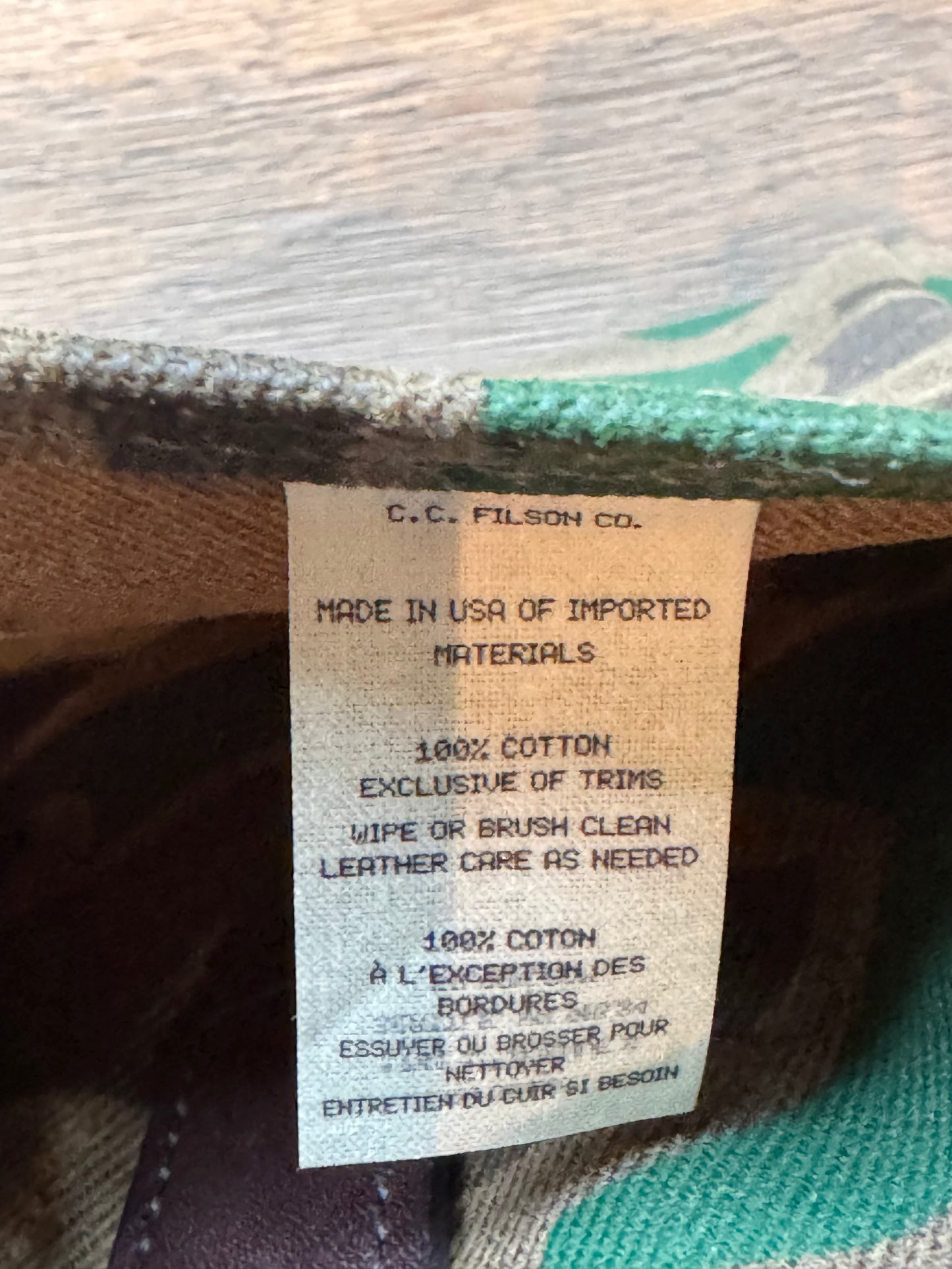Filson Limited Edition NWT Wax Shrub Camo Rugged Twill Zippered Tote with clip # 20226931