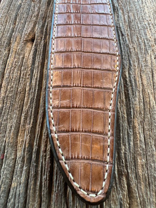 New Randall Model 12-11 Confederate Sheath in Exotic light Brown Anus Croc ( very rare) Custom Made at Sullivan’s by Gutcher.
