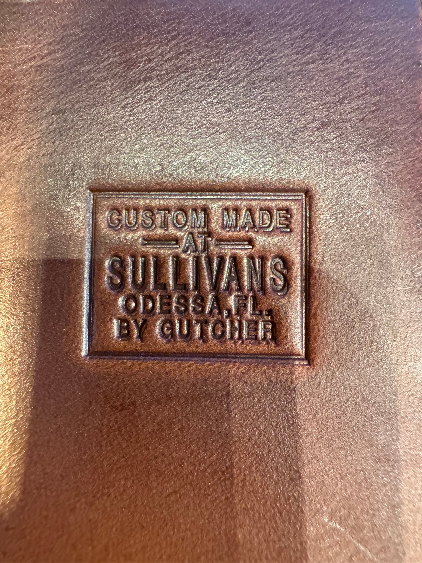 New Randall Sullivans by Gutcher Leather Knife Sheath Model 12-9/14 grind with Sharpening Stone.