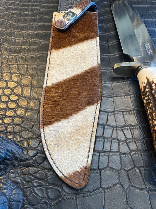 Randall Model 12-9/14 Grind Sheath in Exotic Zebra by Treeman. (Sheath only)