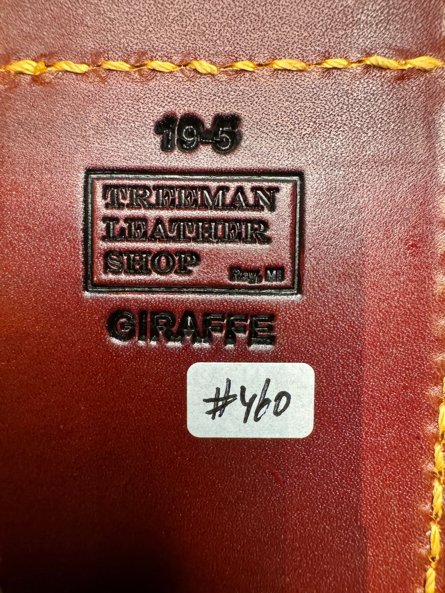 Randall Model 19-5 Exotic Giraffe Skin Sheath from Treeman.