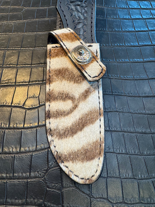 Randall Model 23 Exotic Sheath in Zebra by Treeman.