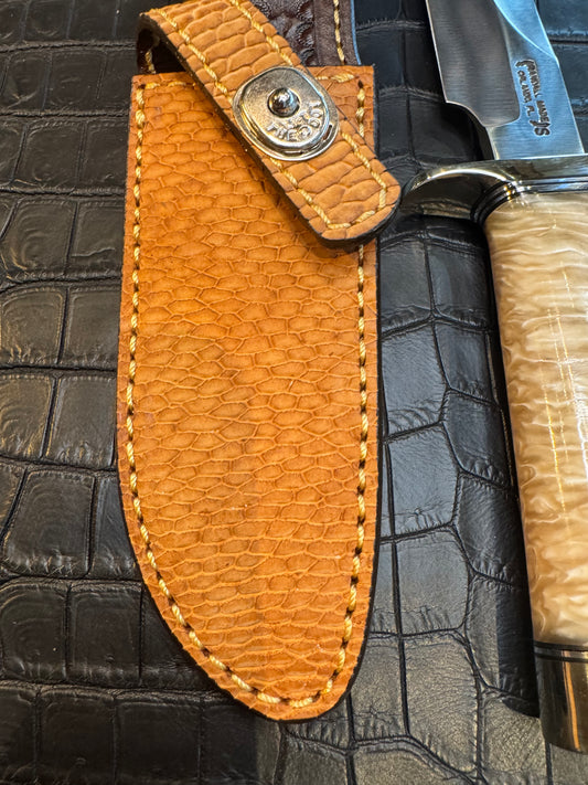 Randall Model 23 Sheath Straight Hilt in Exotic Beaver Tail by Treeman. (Sheath only)