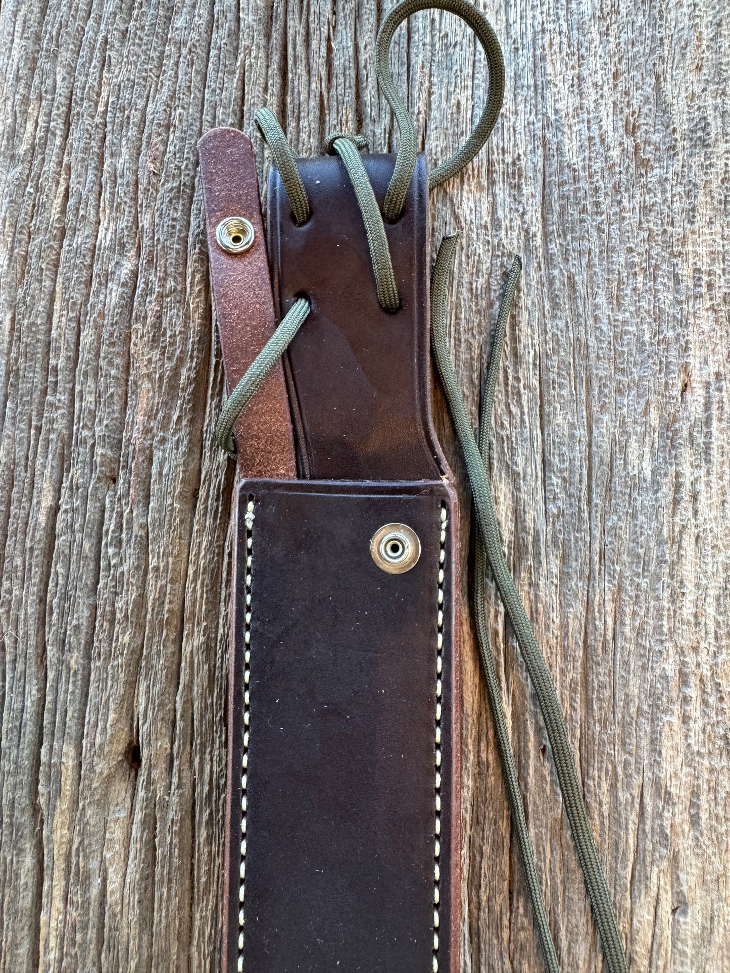 New Randall Sullivans by Gutcher Leather Knife Waxed Sheath for a Model 16 with Sharpening Stone.