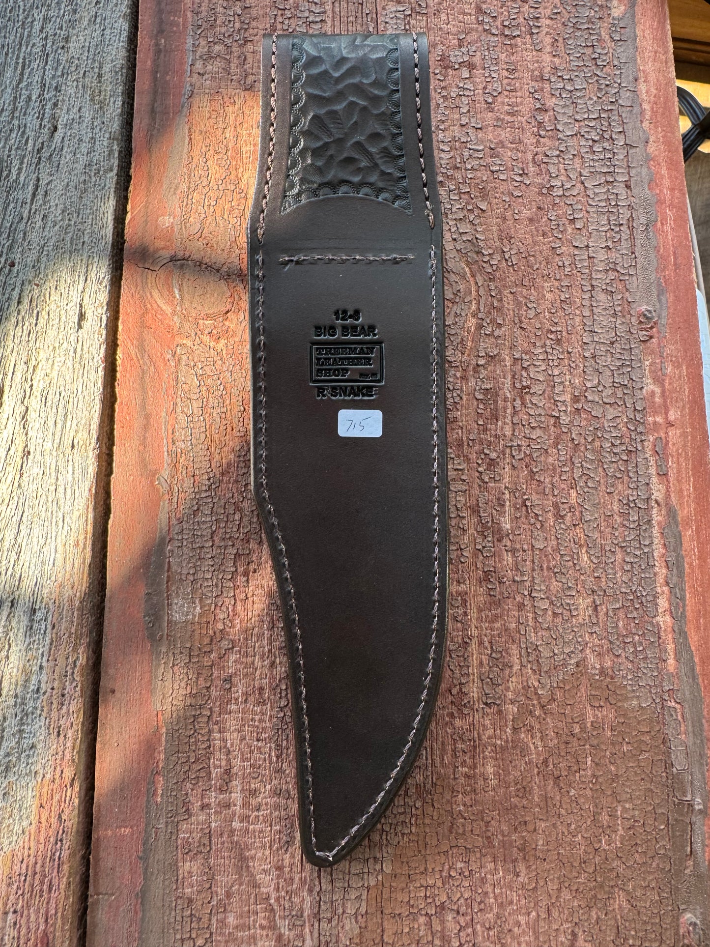 Randall Model 12-8 “Big Bear” Sheath in Exotic Rattlesnake by Treeman.