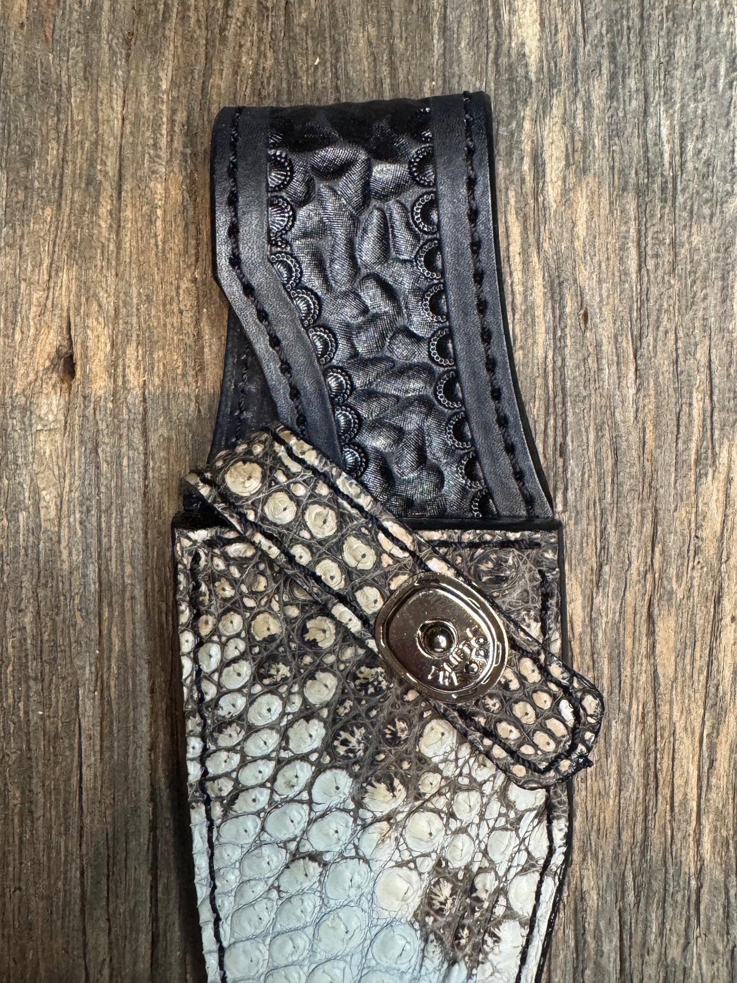 Randall Model 19-5 Exotic Natural Crocodile Sheath from Treeman.