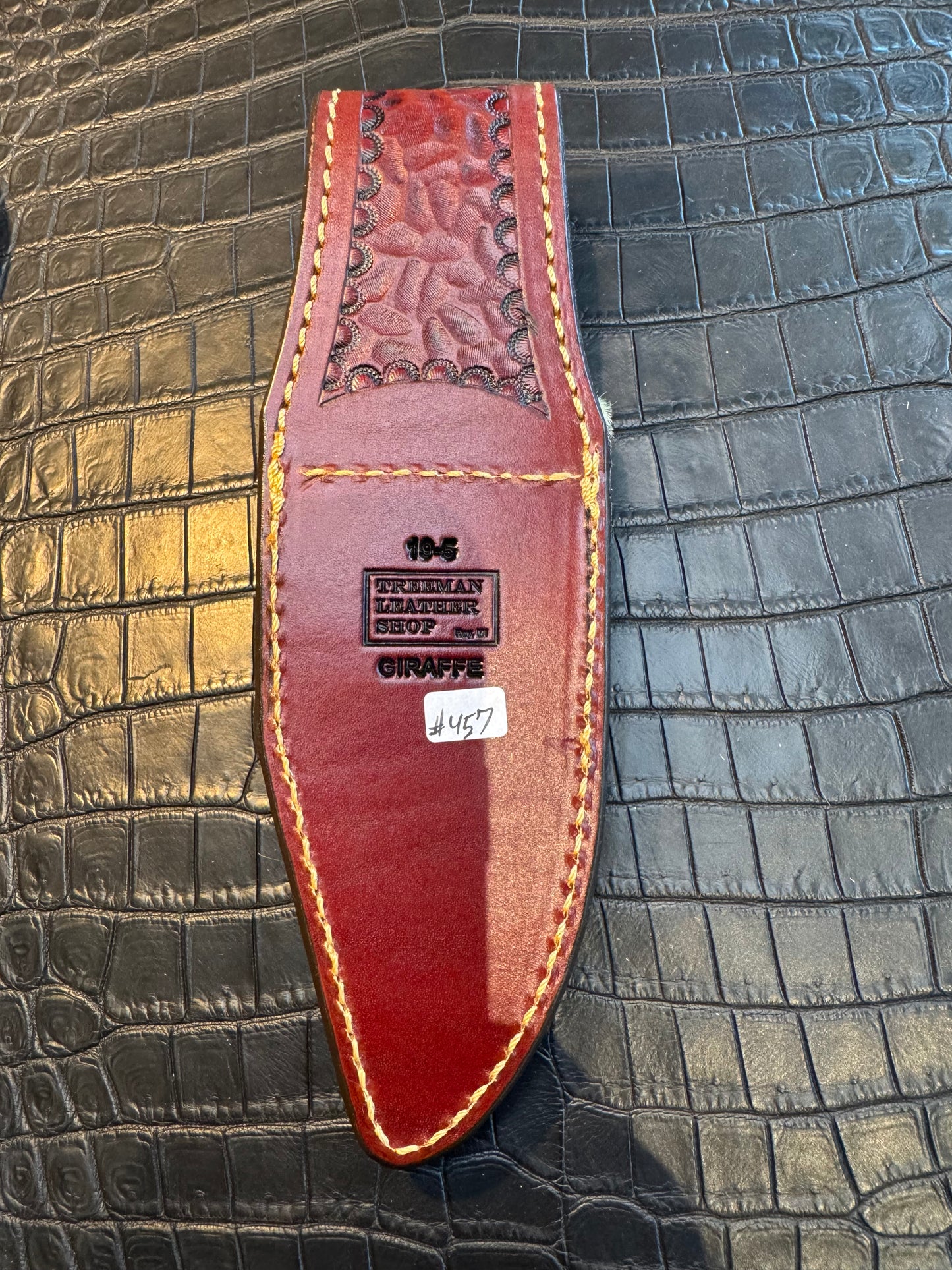Randall Model 19-5 Exotic Giraffe Skin Sheath from Treeman.