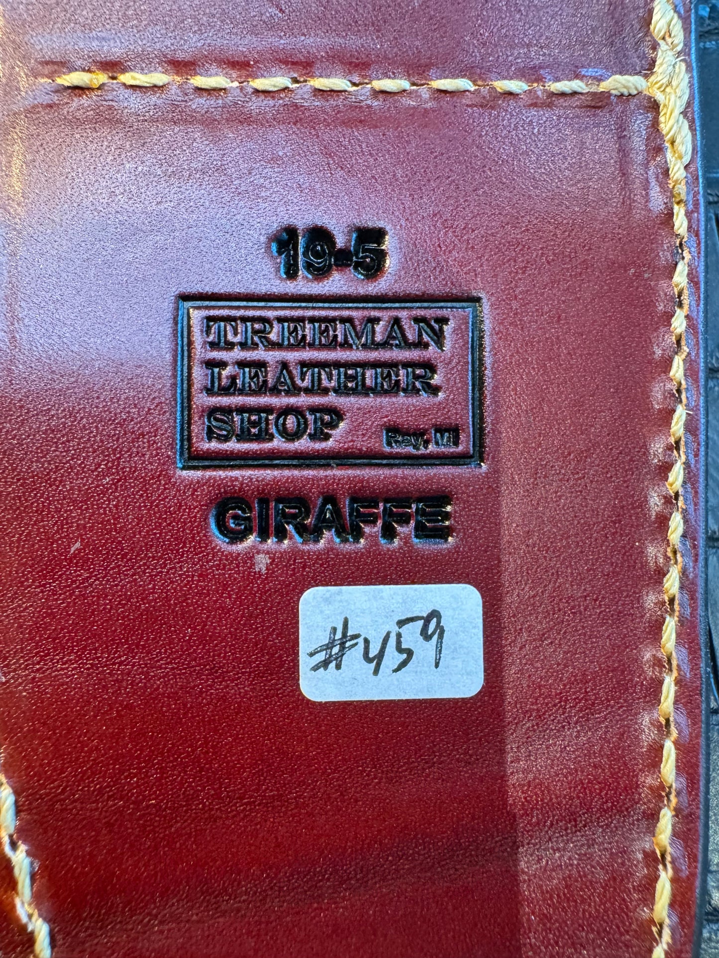 Randall Model 19-5 Exotic Giraffe Skin Sheath from Treeman.