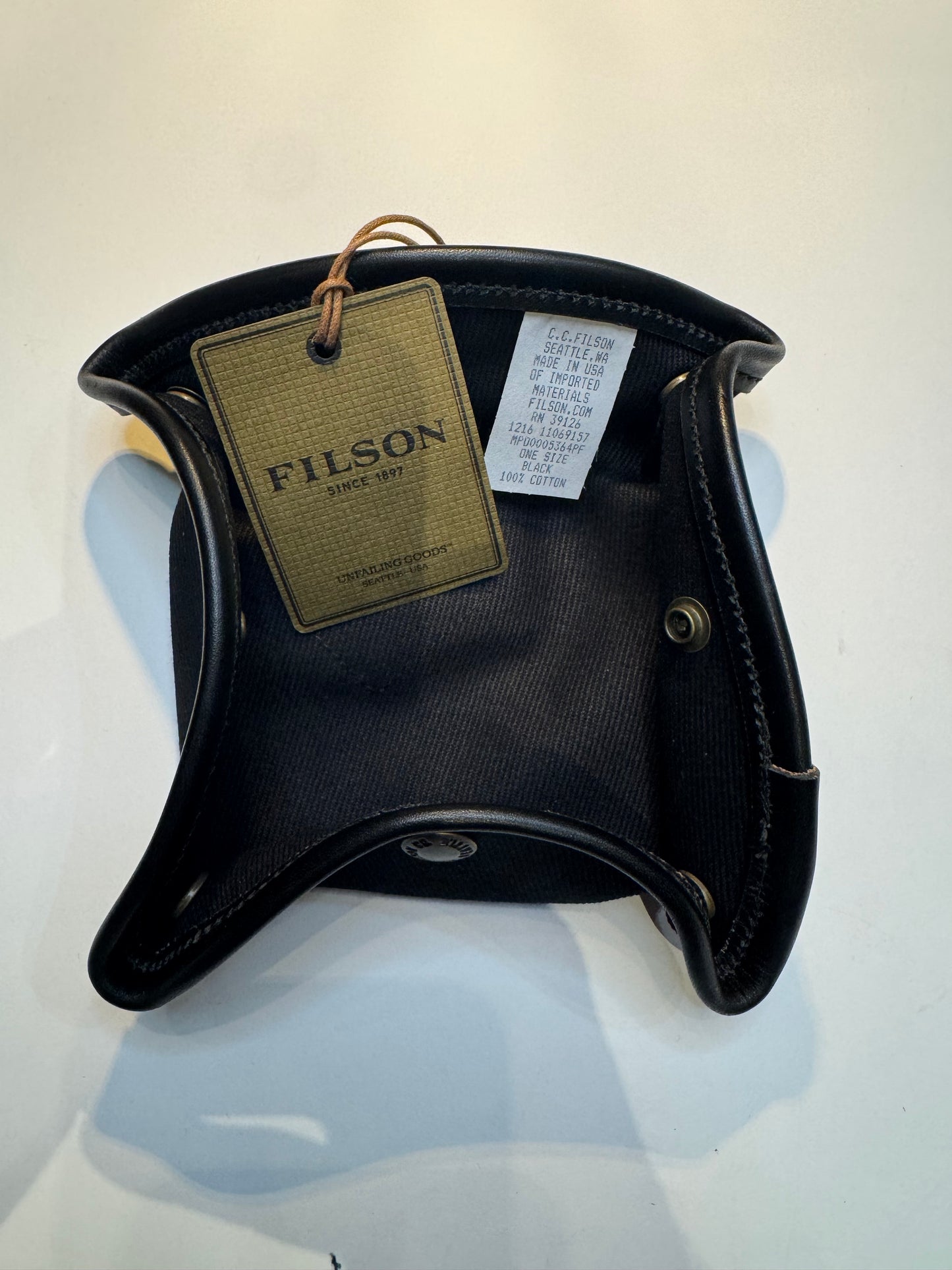 Rugged Twill Travel Tray Catch All Storage Made in USA Black