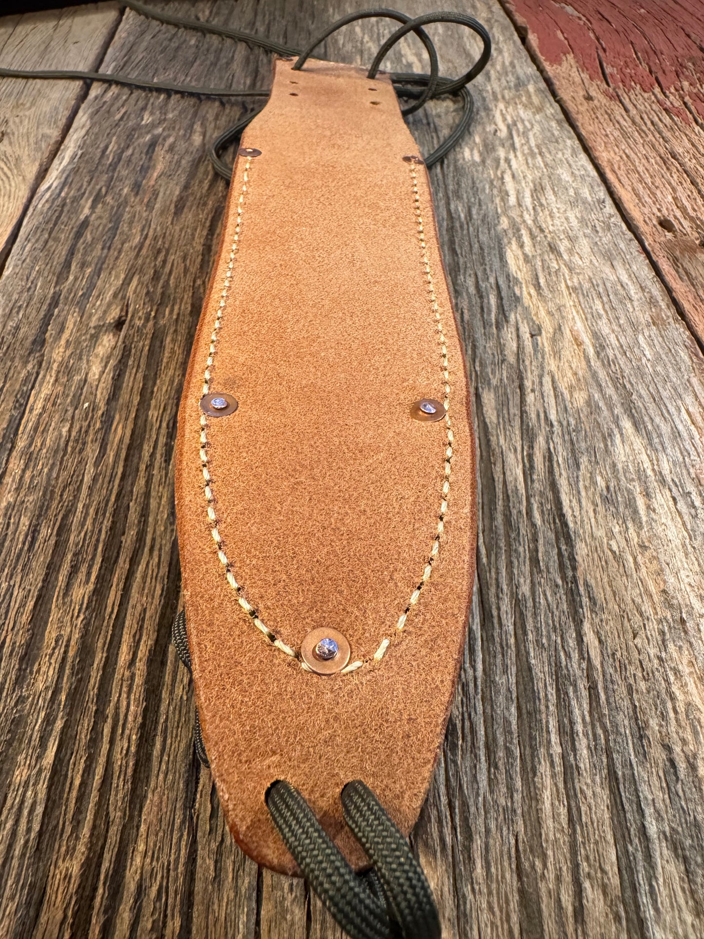 New Randall Johnson Gutcher Riveted Rough Back Knife Sheath Model 14 or 18-7.5