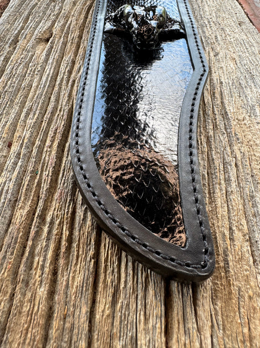 Randall Model 12-11 Smithsonian “Smitty” Sheath in Exotic Black Cobra from Treeman.