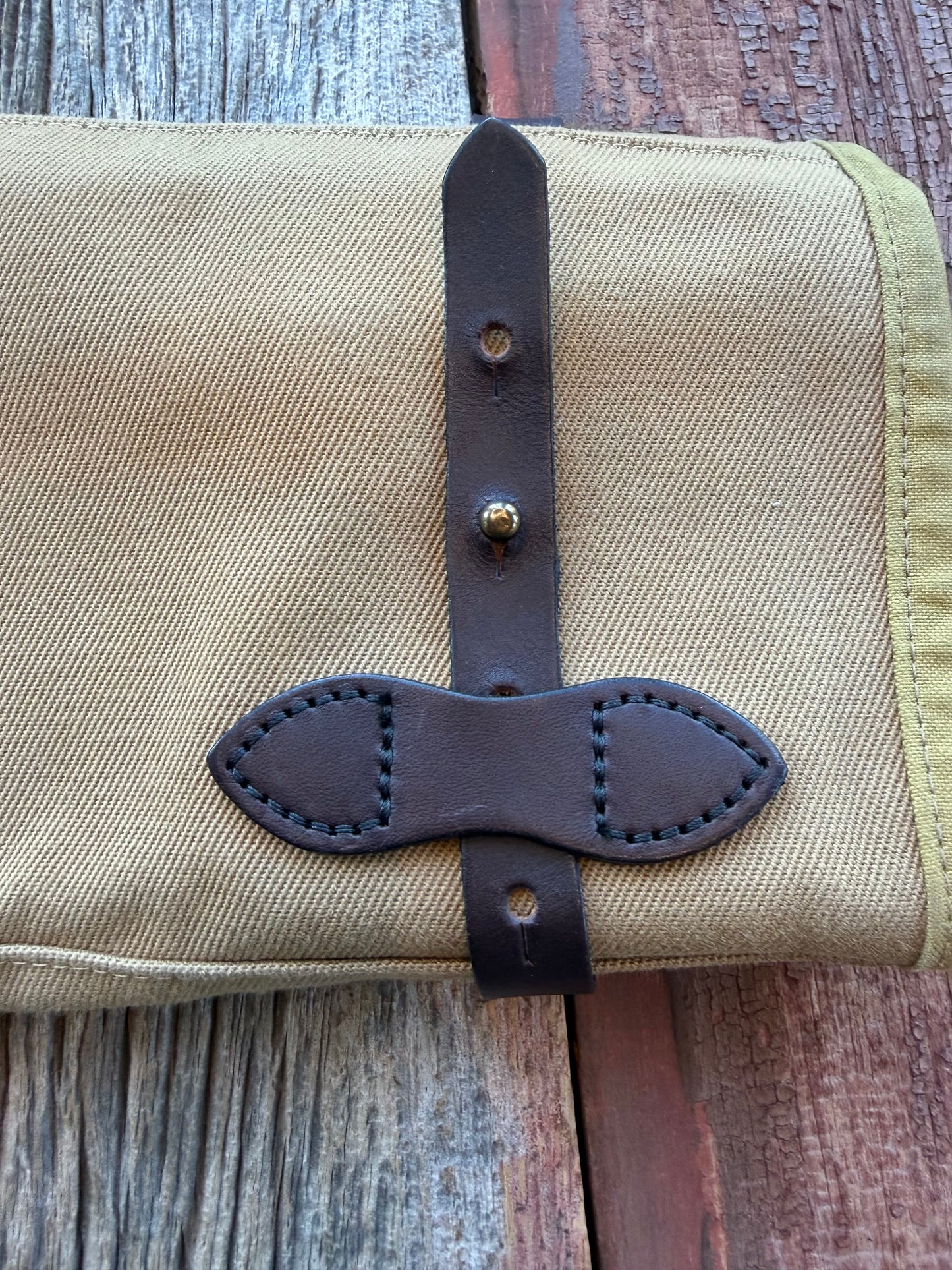 Rare Filson Tool Roll in Heavy Twill and Leather| Dark Tan| USA| # 11070303