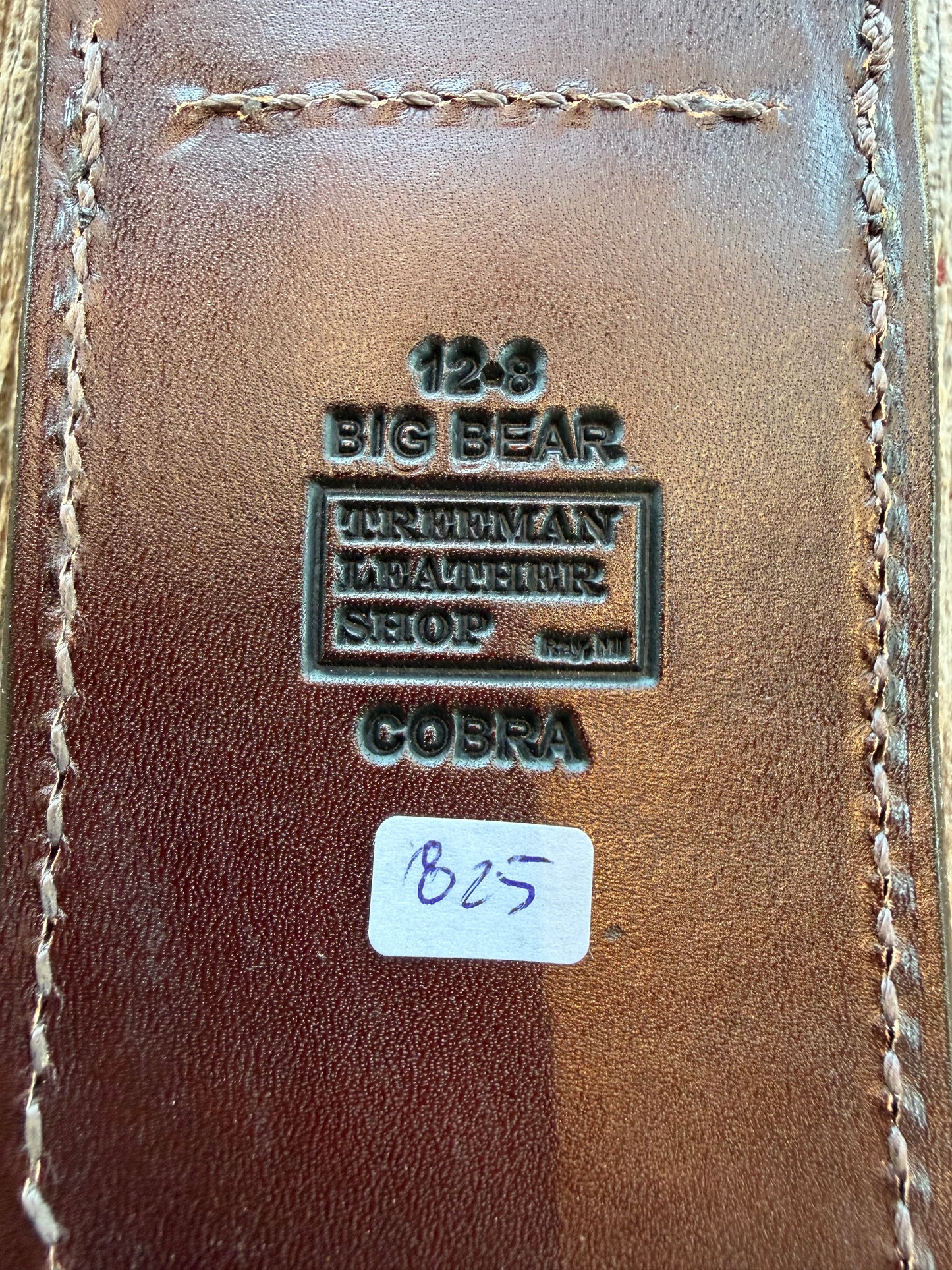 New Randall Model 12-8 Big Bear Sheath in Exotic Cobra with actual head by Treeman. Black and Browns … one of only a three I made.