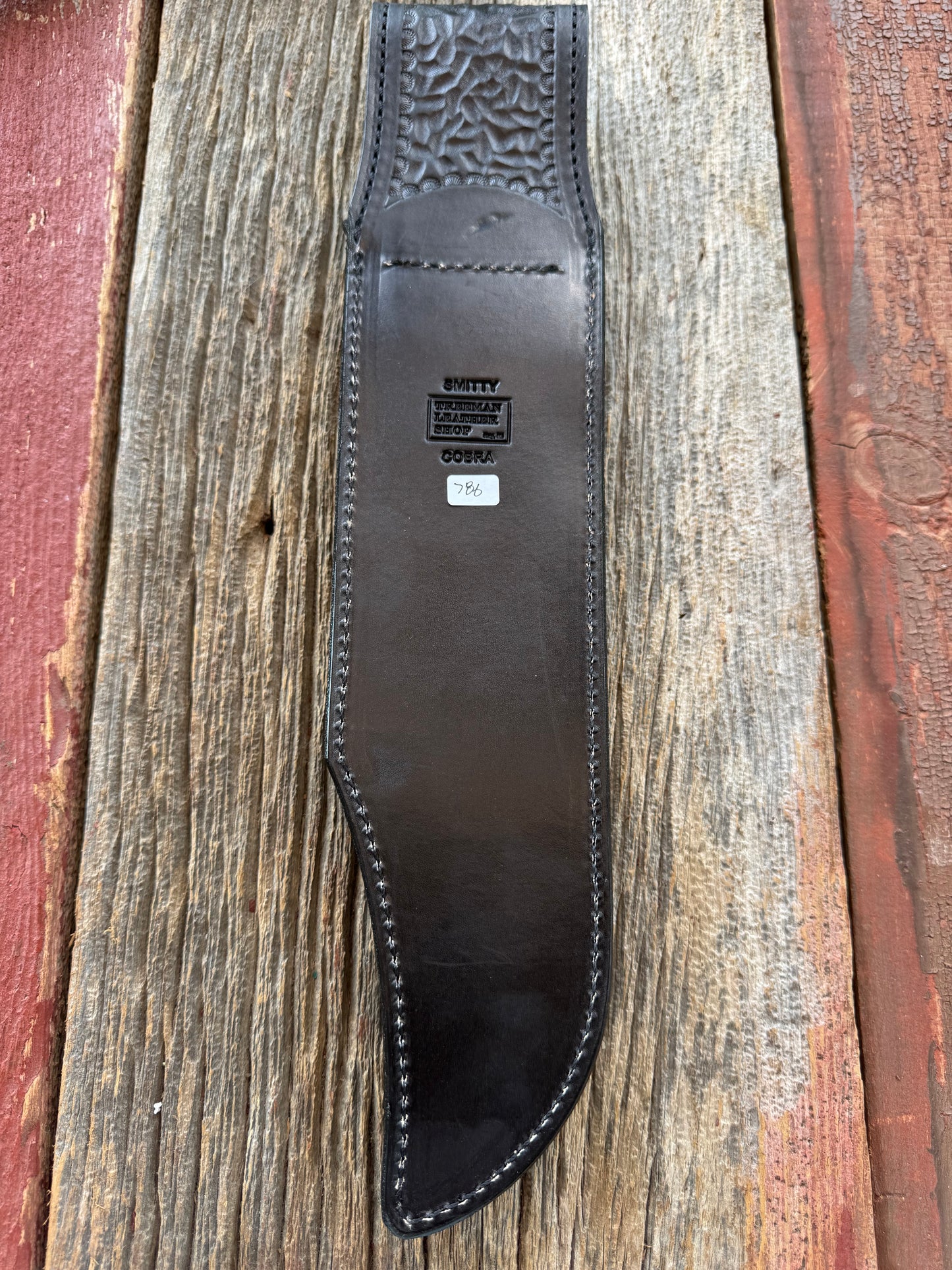 Randall Model 12-11 Smithsonian “Smitty” Sheath in Exotic Black Cobra from Treeman.