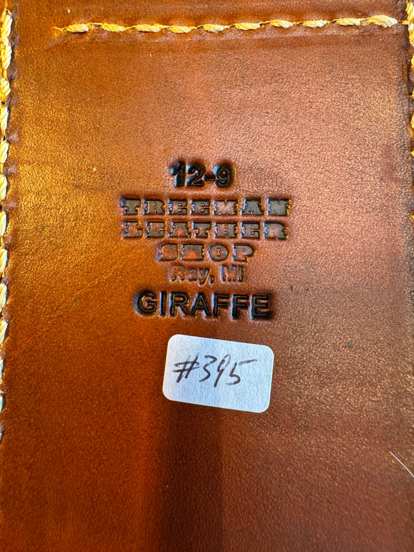 Randall Model 12-9/14 Grind Sheath in Exotic Giraffe by Treeman. (Sheath only)