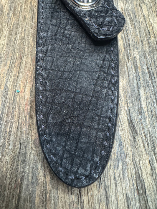 Randall Model 8-4 Sheath in Exotic Black Hippo from Treeman.