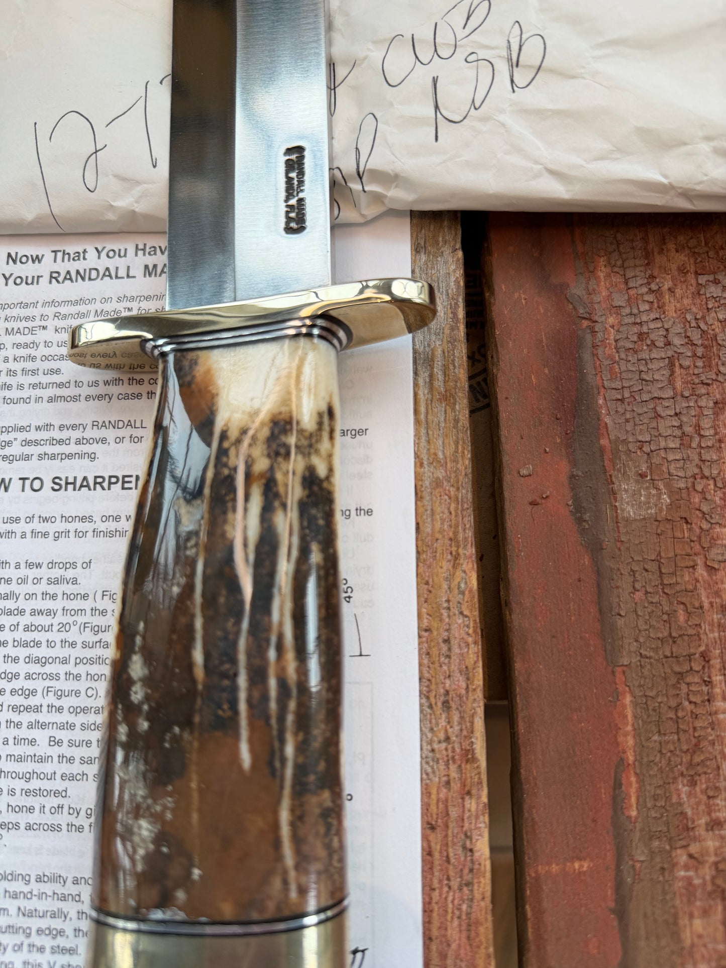 New in Paper Randall Model 12-13 Thorp in a Huge piece of Fossil Walrus Ivory. Nickel Silver Hilt and Butt cap.