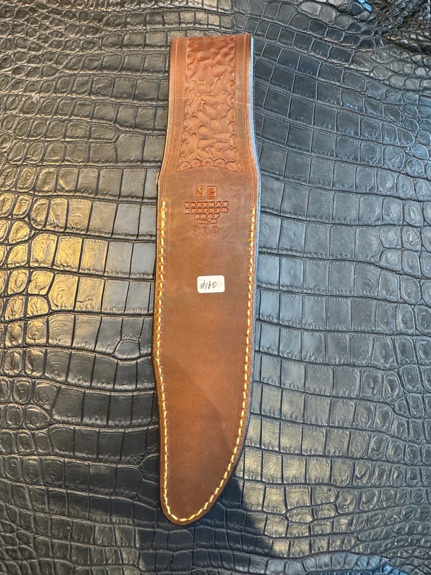 Randall Model Nordic Special Dealer Special” Exotic Sheath in Grey Hippo by Treeman.
