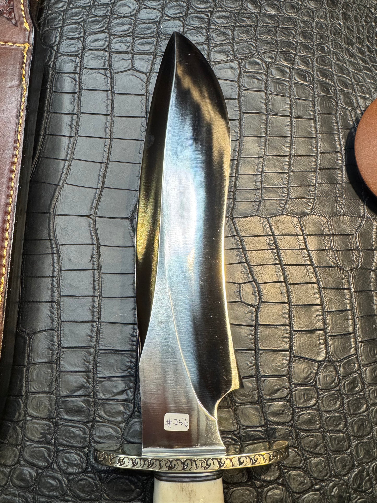 New Randall Knife Large Sasquatch with Killer Stag Purdue Engraved Nickel Silver Hilt + Buttcap