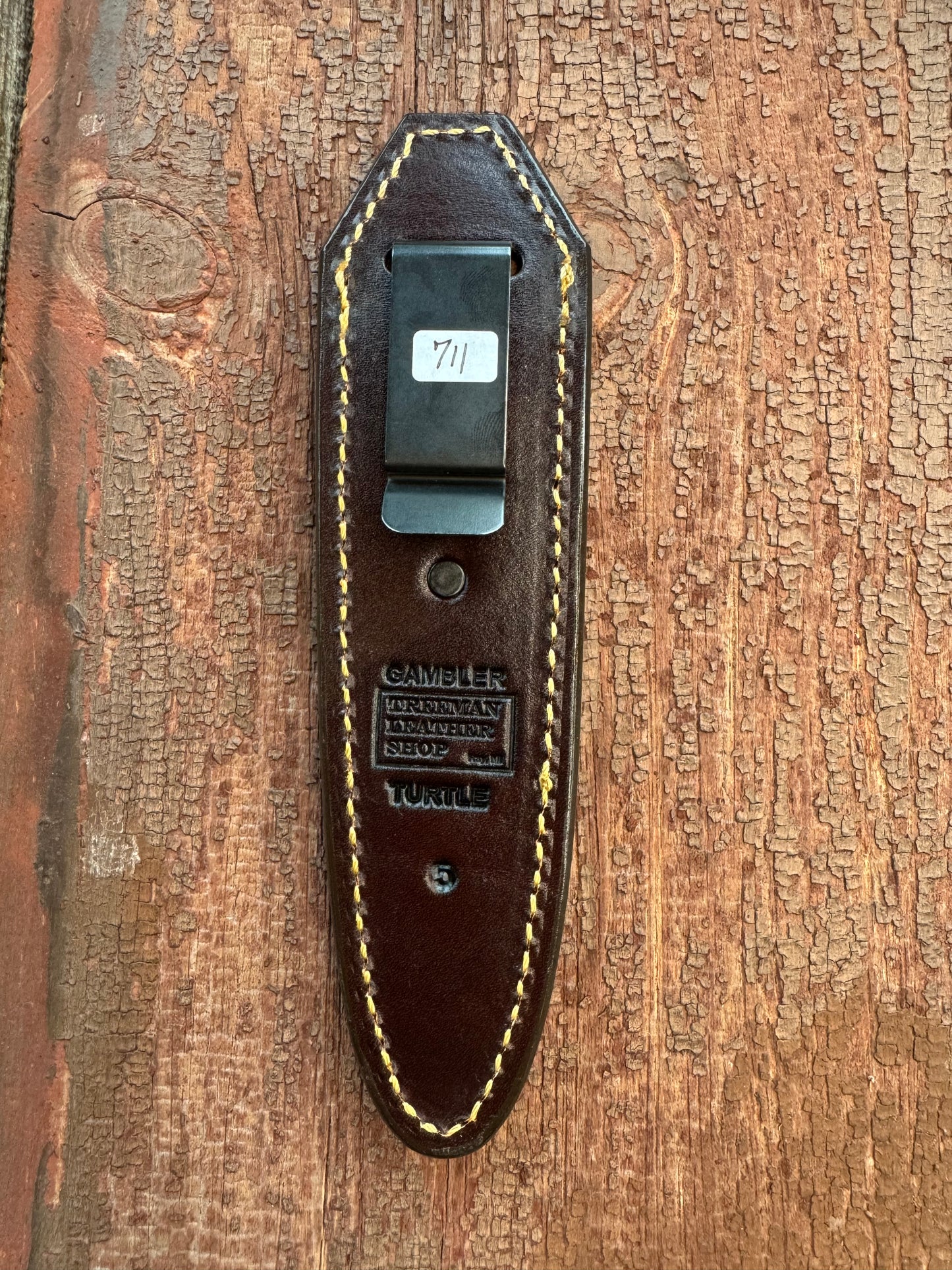 Randall Model “Gambler” 5 Inch Sheath in Exotic Snapping Turtle by Treeman. (Sheath only)