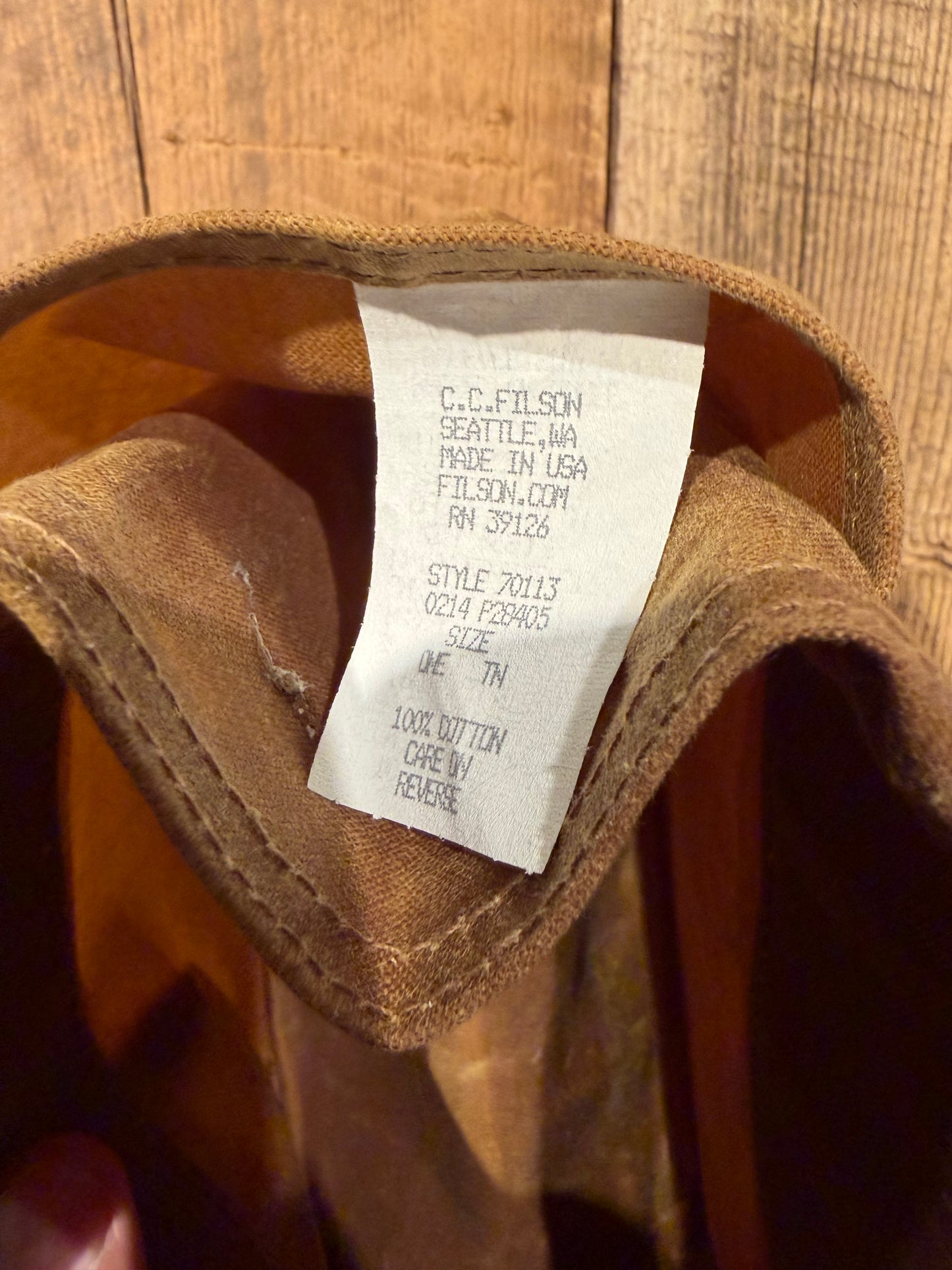 Filson Shot Shell Bag Dark Tan Waxed Made in USA Rare item