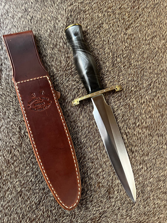 Model #2-7” Black and Silver Poly Pearl, Engraved by Master Engraver Jere Davidson