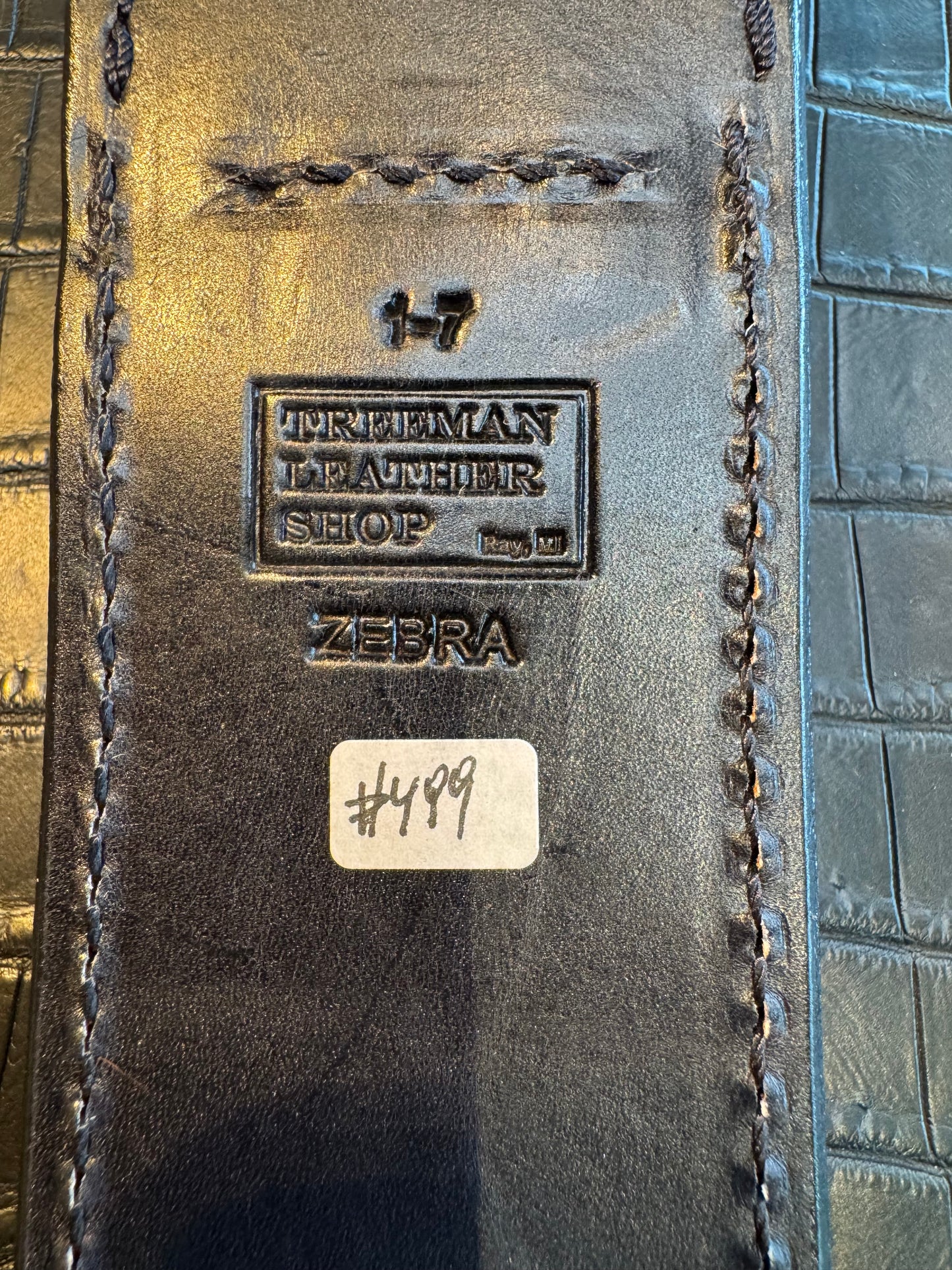 Randall Model 1-7 Exotic Sheath in Zebra by Treeman.
