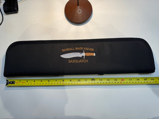 New Robbins Custom Knife case Randall Large Sasquatch Logo Silk threading 19 inch interior usable case