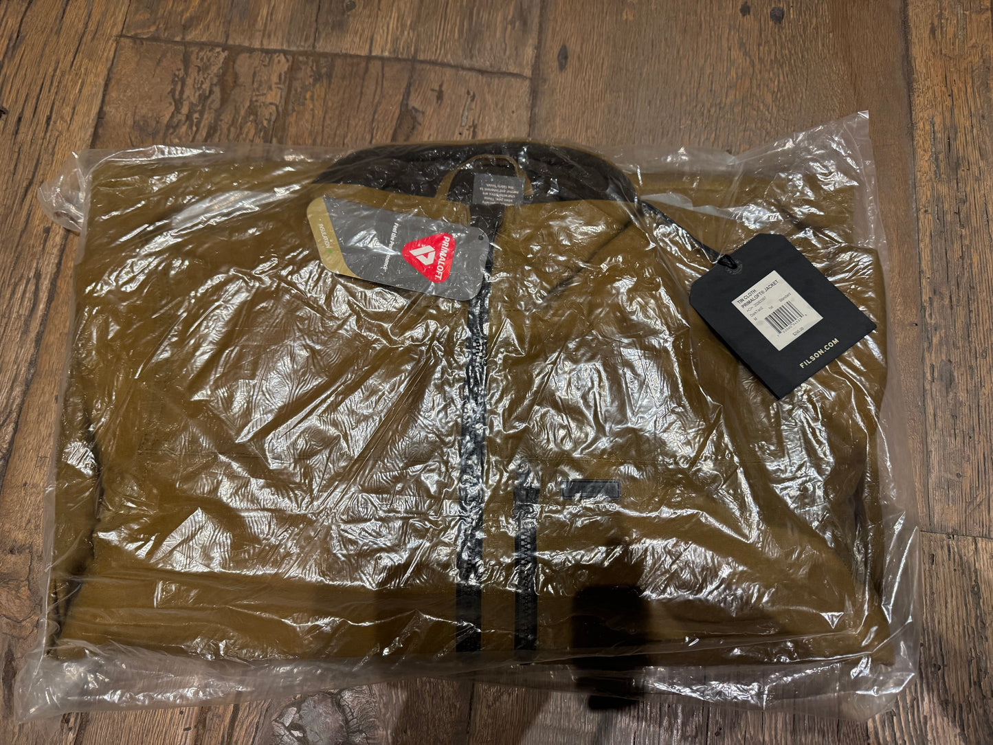 NWT Filson TIN CLOTH PRIMALOFT® JACKET DARK TAN Medium NWT