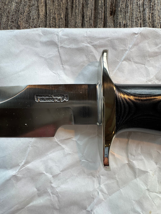 New in Paper Randall Knife Model Combat Companion Black Micarta Handle Stainless Steel, NSH and Sawteeth.